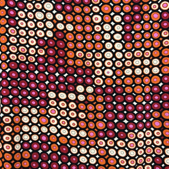 DAVID MEISTER red geometric print midi dress. Size 8 - Picture 2 of 13